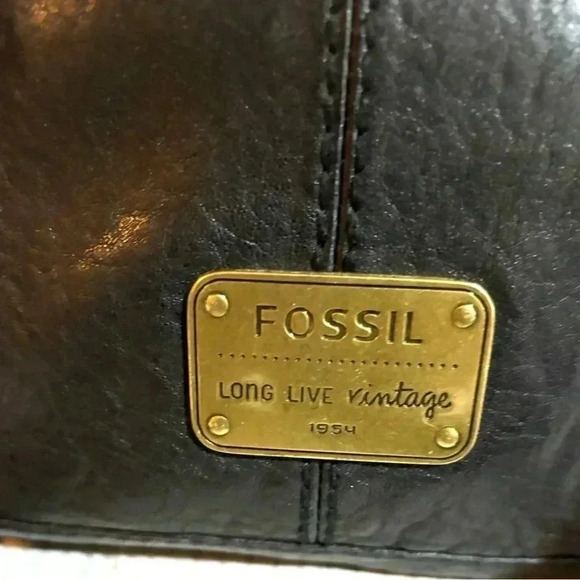 Fossil black leather crossbody handbag - Picture 11 of 11